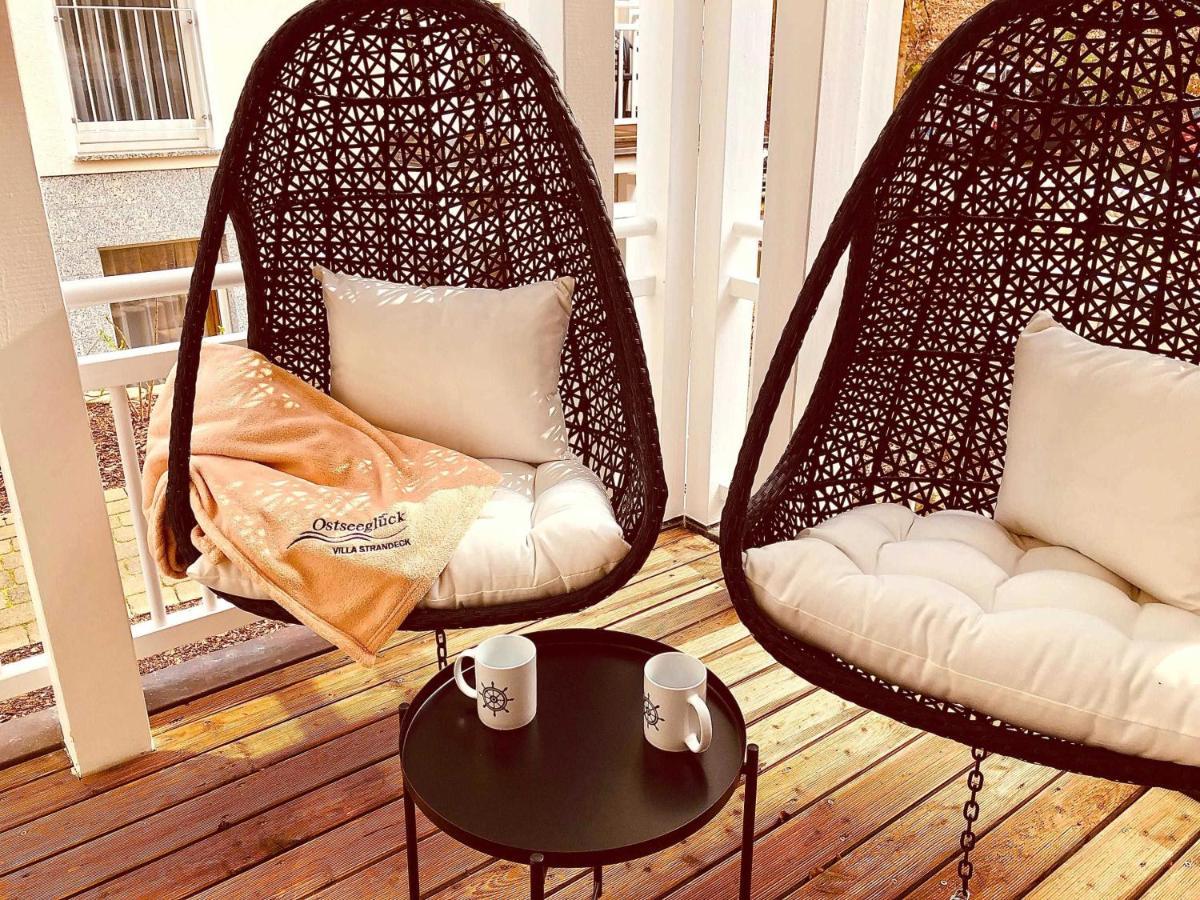 Villa Strandeck In Binz - Wg 1 Mit Meerblick, Terrasse, Wintergarten Kültér fotó